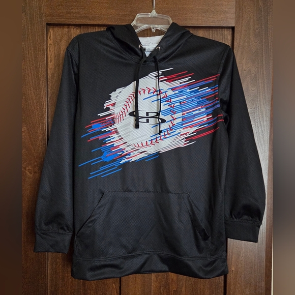 Boombah Youth Black Graphic Baseball Hoodie - Picture 2 of 5